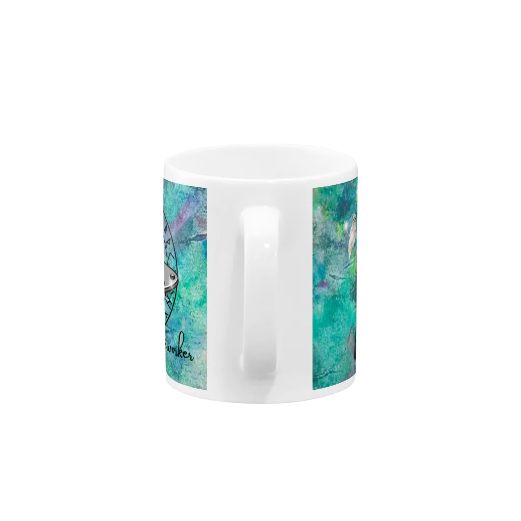 アルミルチャンネルショップの山のUFO瞑想　 Mug :handle