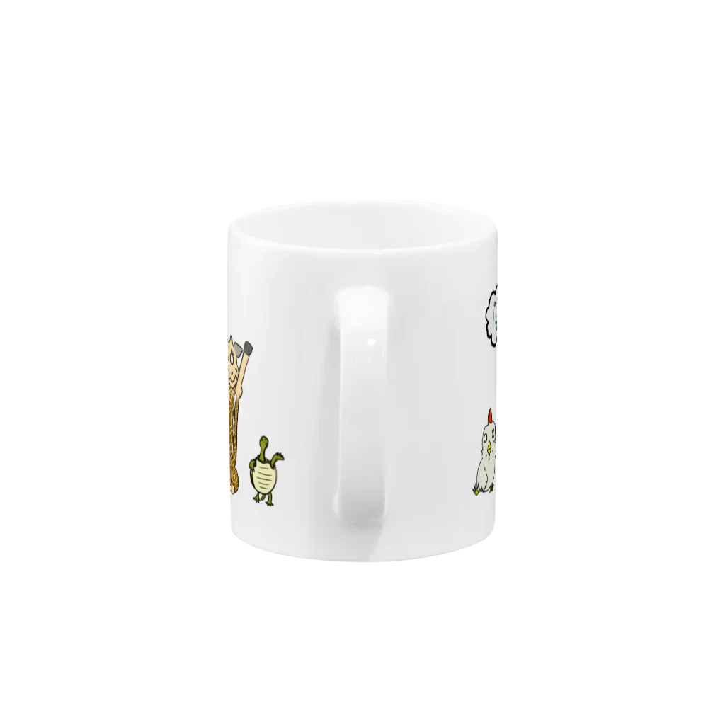 ピーマンタロスケ のWelcom_Animals Mug :handle