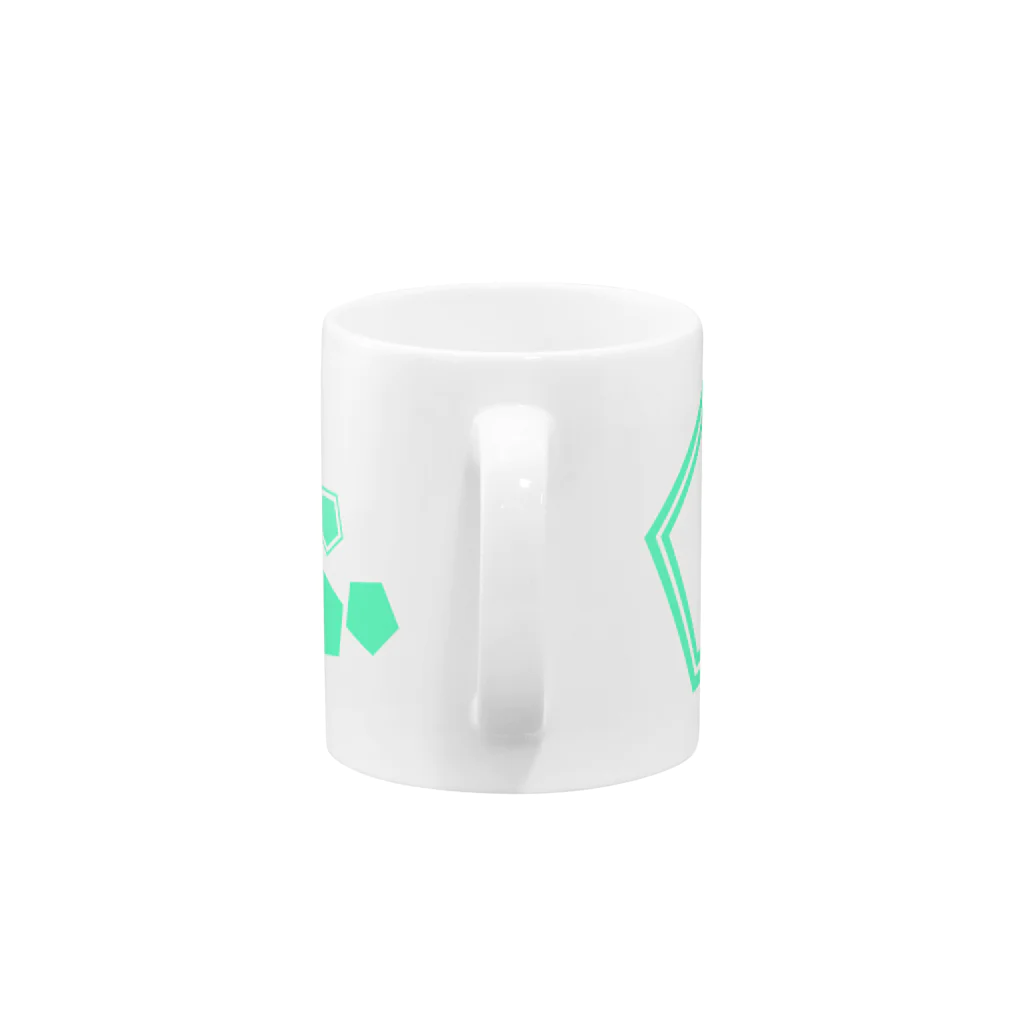 BoxTV ショップの例の5角形たち Mug :handle