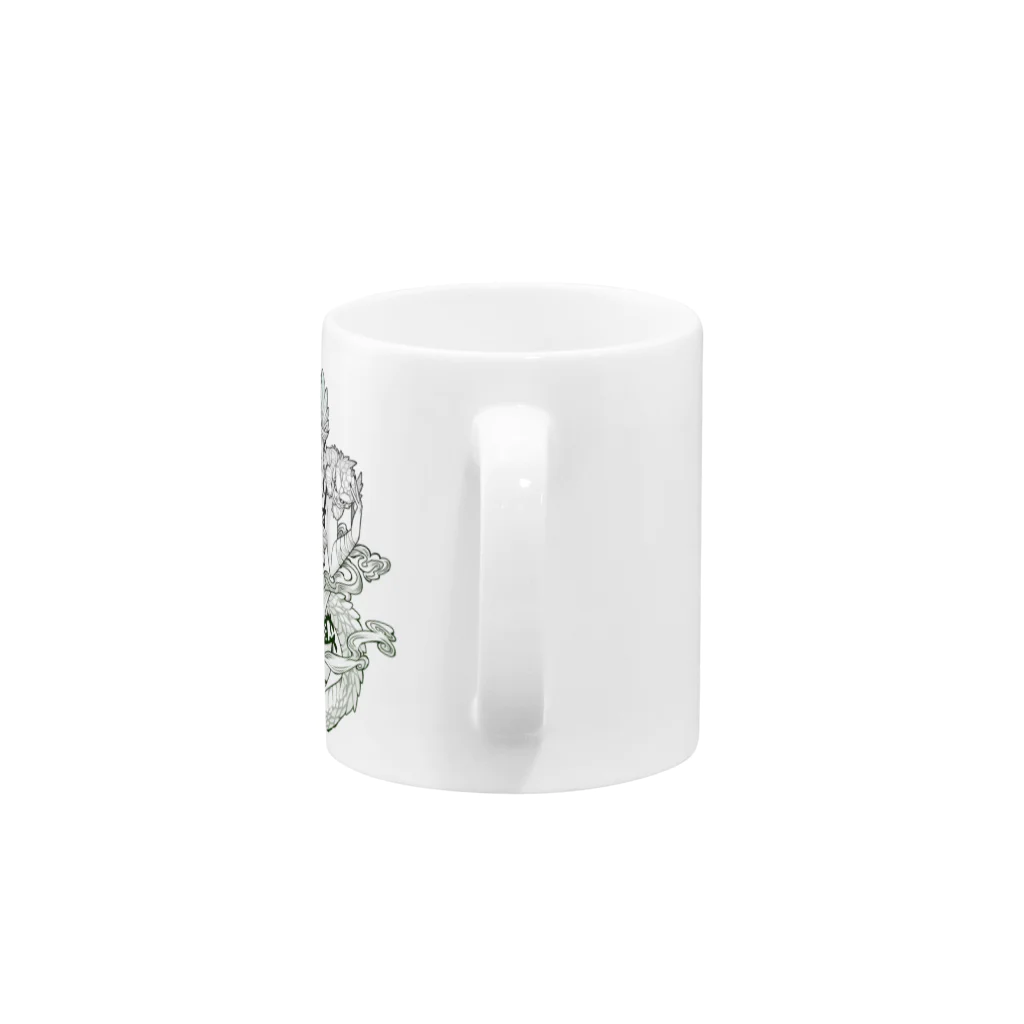 くわんごの店の和風竜姫ちゃん(緑) Mug :handle