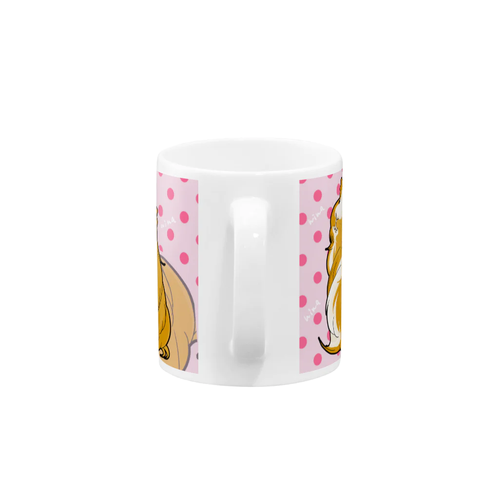 nins・にんずのシェルティモルモットのnina.pink Mug :handle