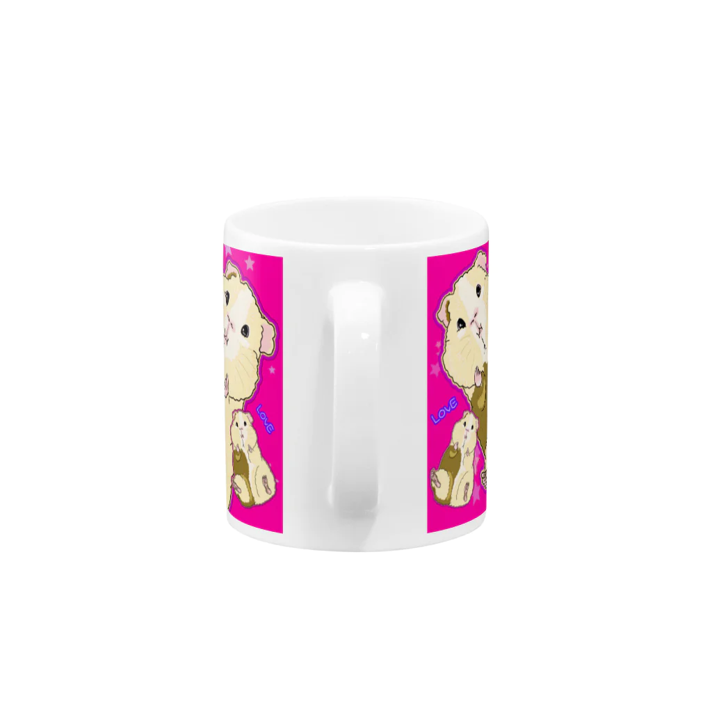 nins・にんずのテディモルモットのこまちゃんラブラブカップ Mug :handle