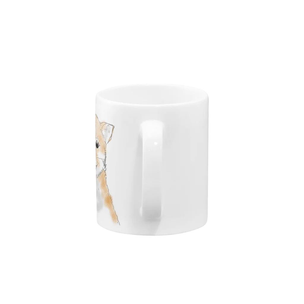 かわいいにゃんことワンコの絵のお店のこワンコ Mug :handle