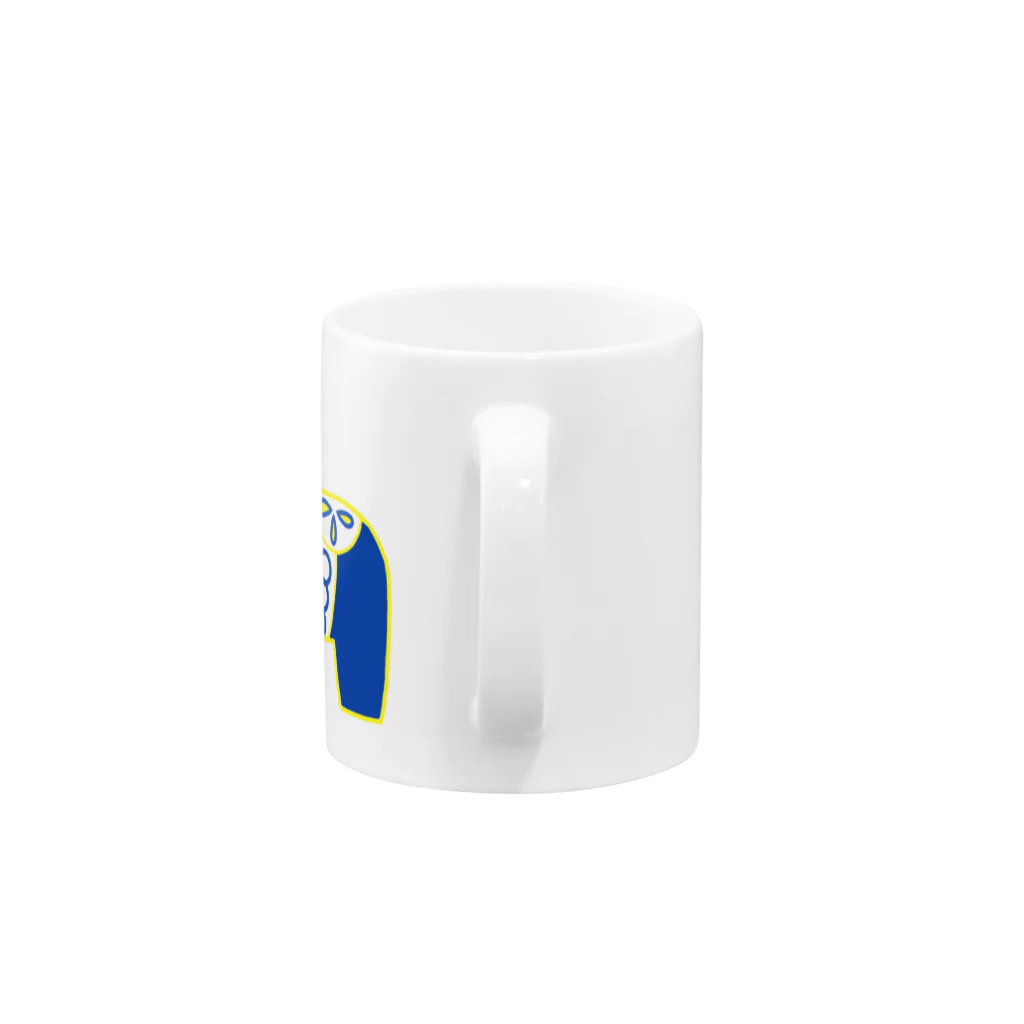 たま屋のダーラナホース　蒼 Mug :handle