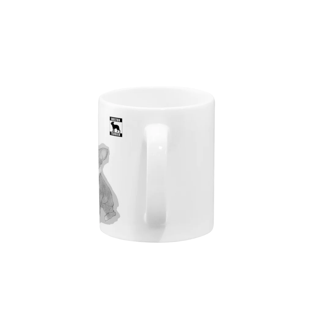 かわいいにゃんことワンコの絵のお店のぼすとんテリあ Mug :handle