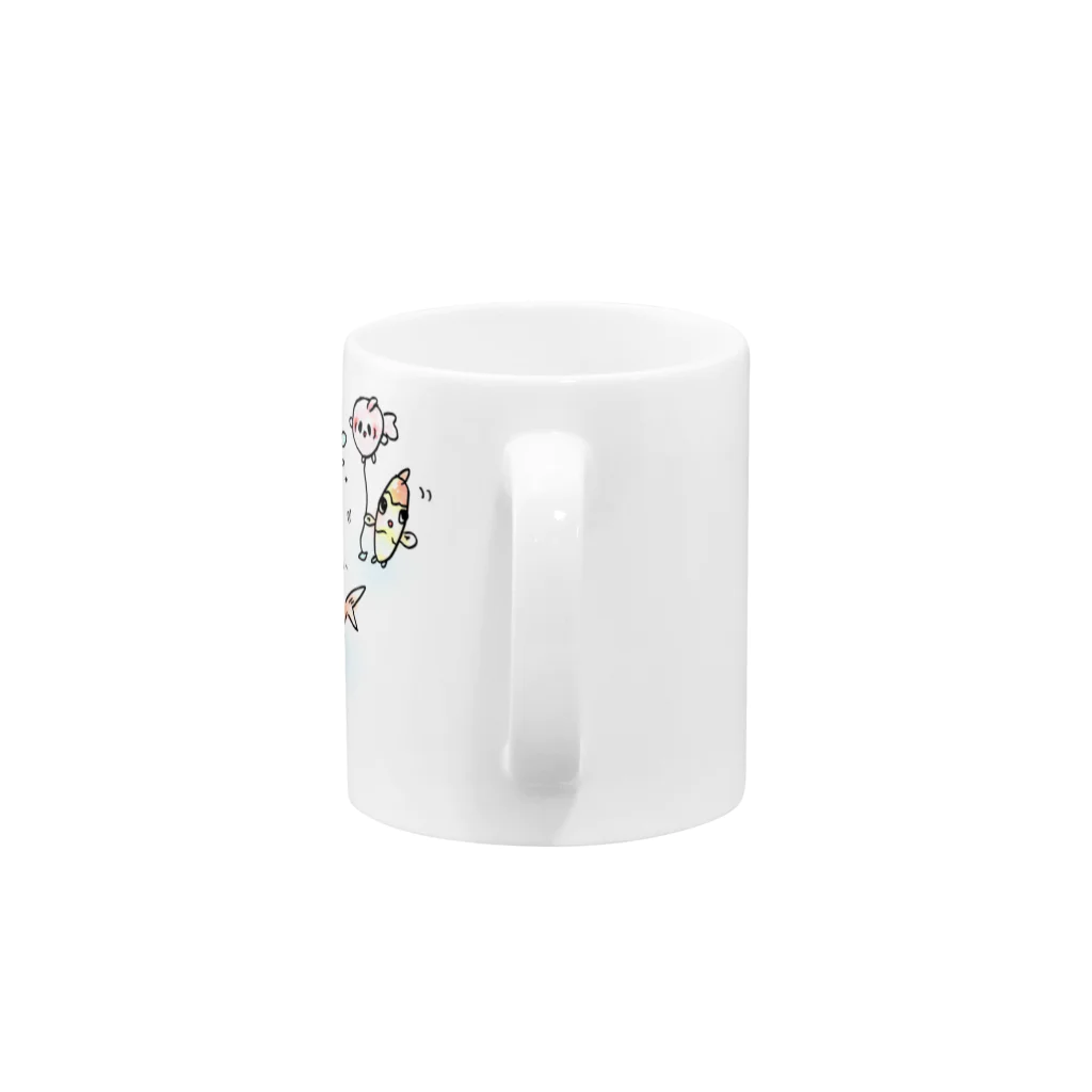 りなりあの金魚の世界で大人気！ピンポンパール風船 Mug :handle