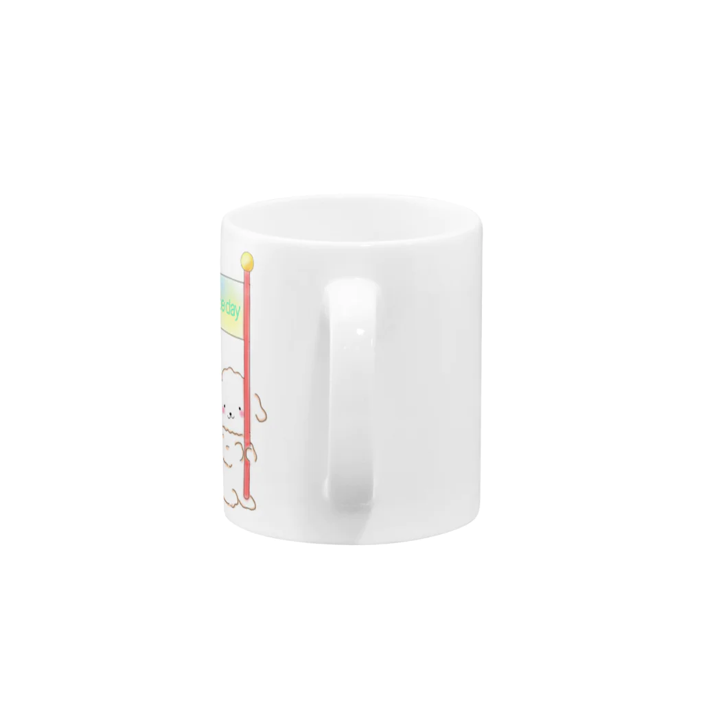 grasslandworldのトイプードル【have a nice day】 Mug :handle