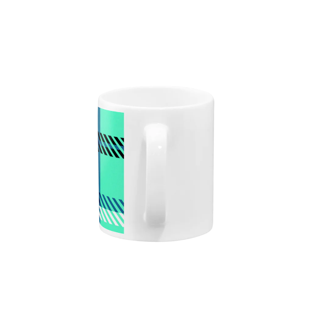 TOKOHARUの大胆なチェック柄 Mug :handle