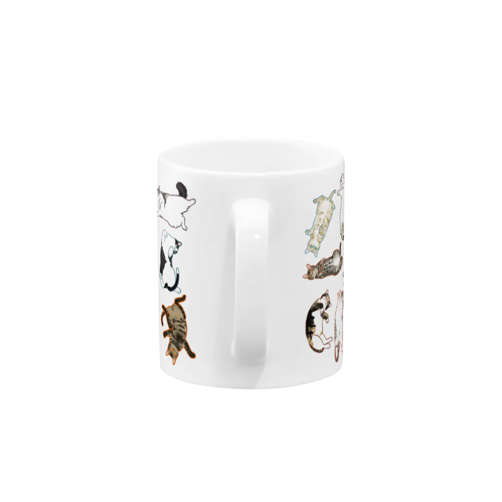 nyansuke_roomのへそ天#1(色付き） Mug :handle