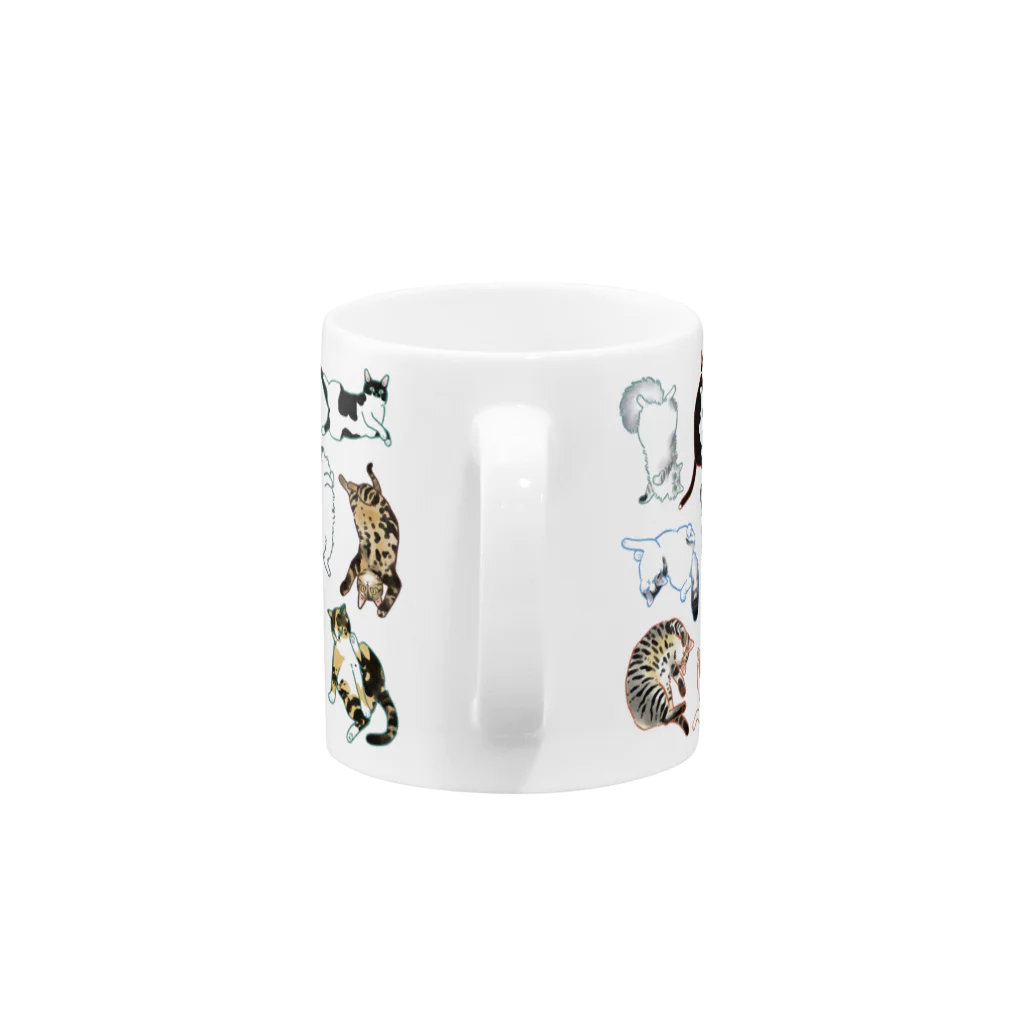 nyansuke_roomのへそ天#2(色付き） Mug :handle