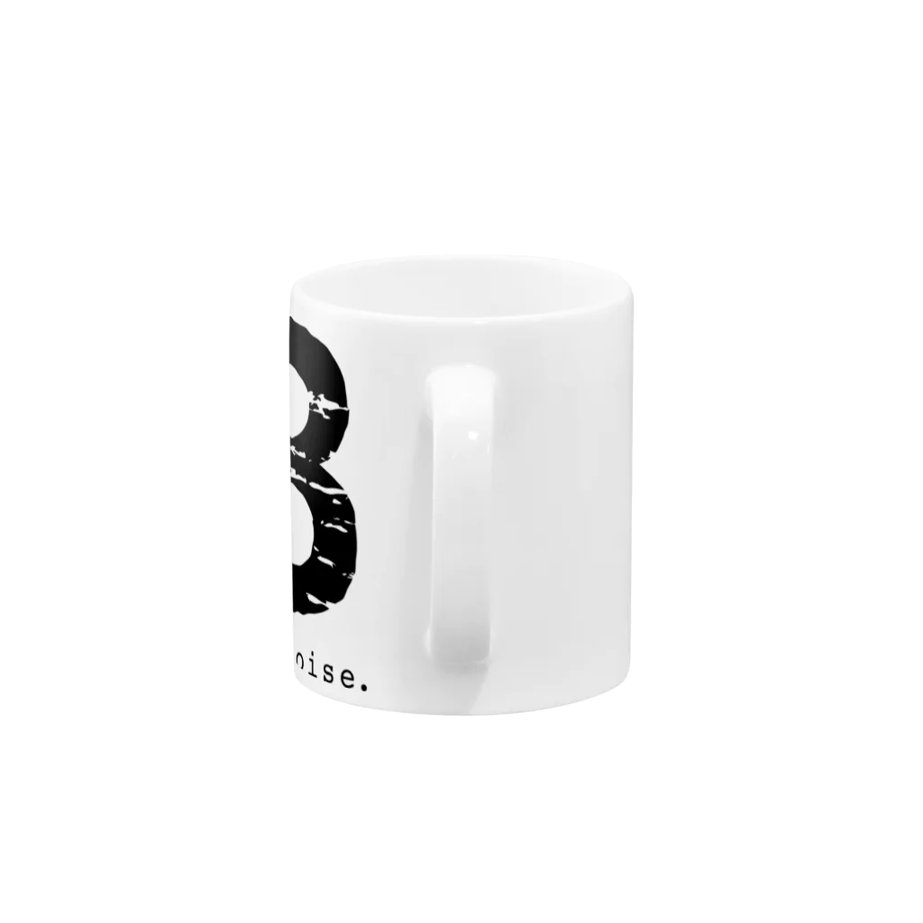 noisie_jpの【B】イニシャル × Be a noise. Mug :handle