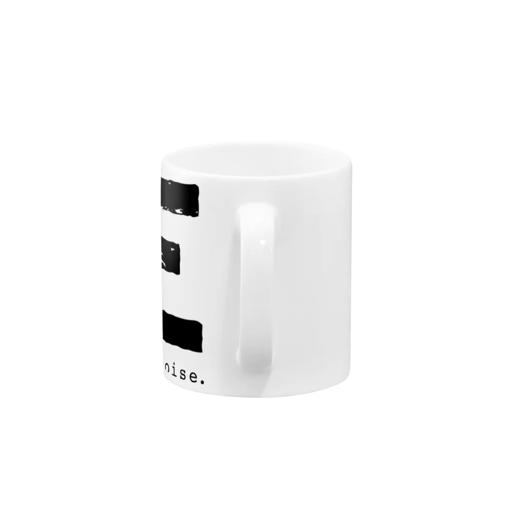 noisie_jpの【E】イニシャル × Be a noise. Mug :handle