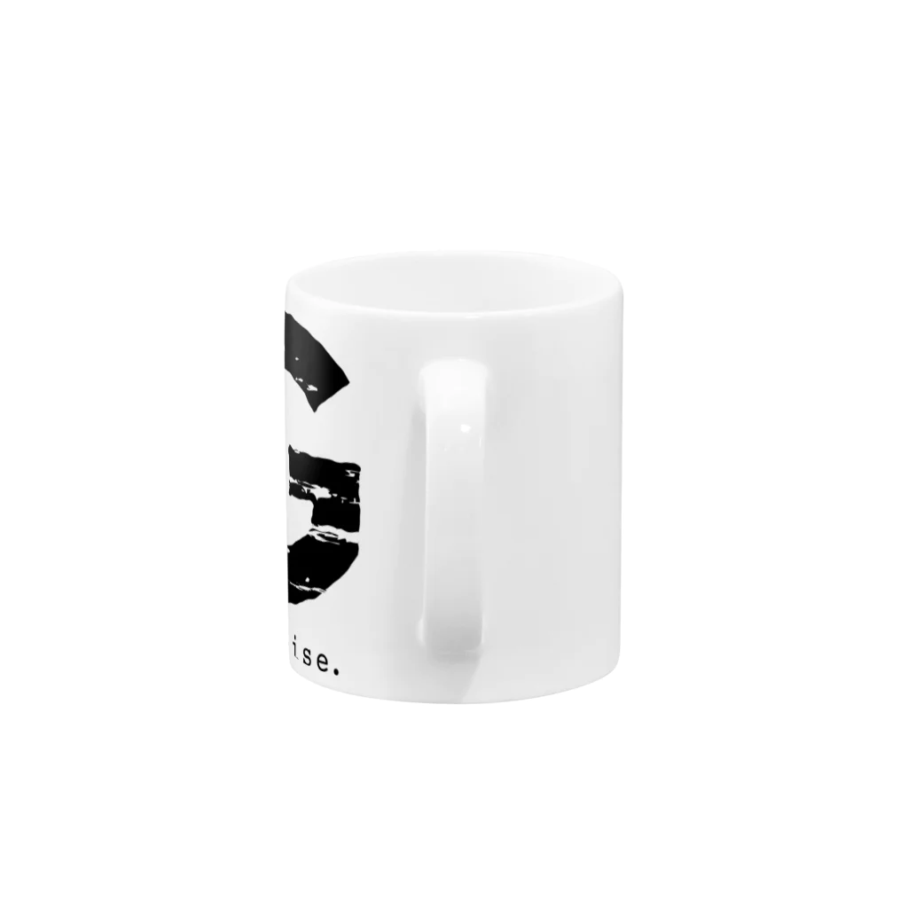 noisie_jpの【G】イニシャル × Be a noise. Mug :handle