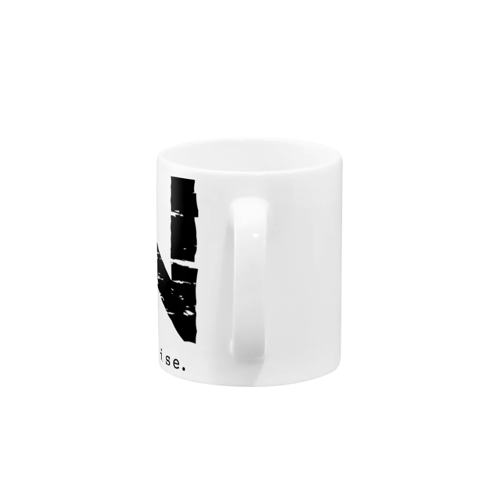 noisie_jpの【N】イニシャル × Be a noise. Mug :handle