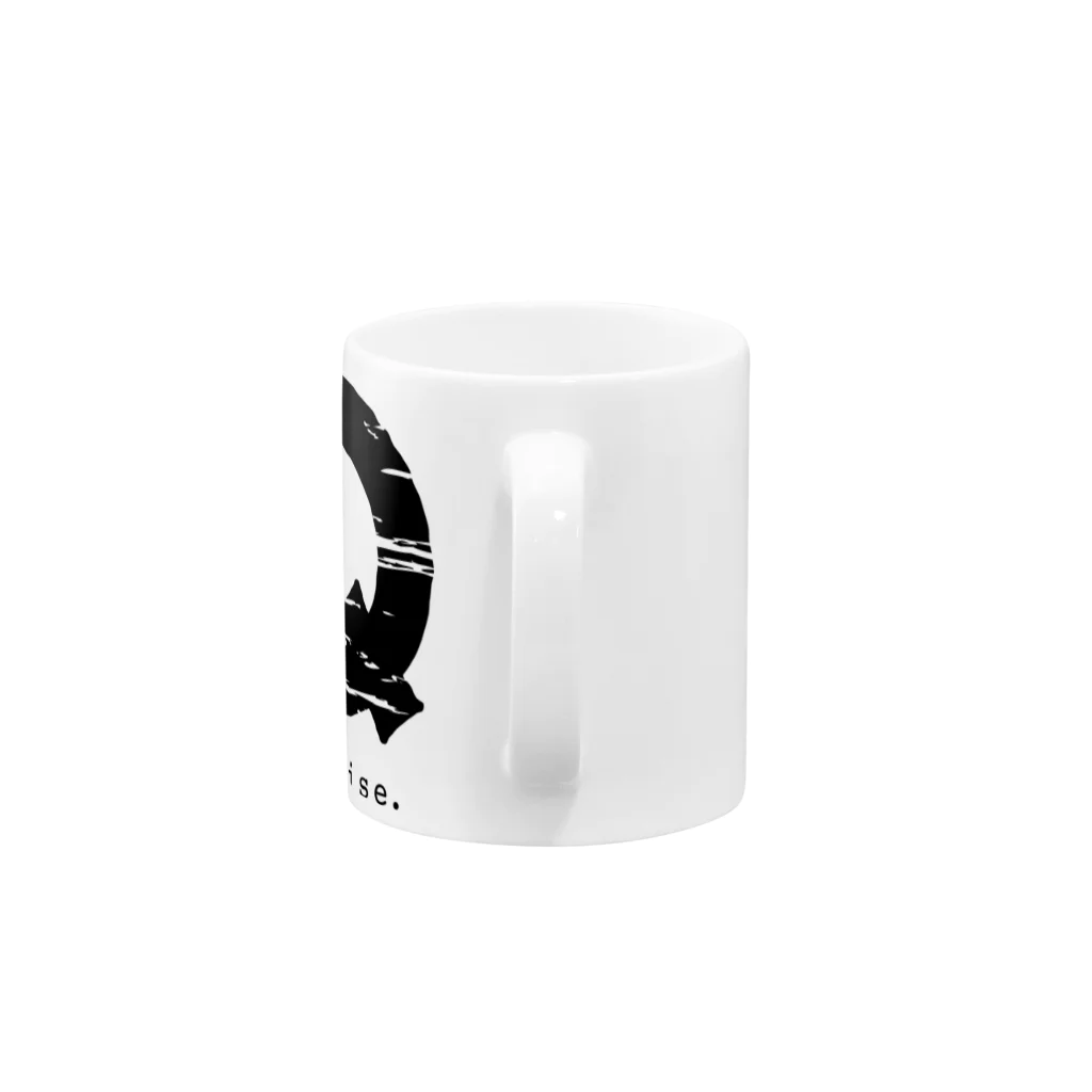 noisie_jpの【Q】イニシャル × Be a noise. Mug :handle