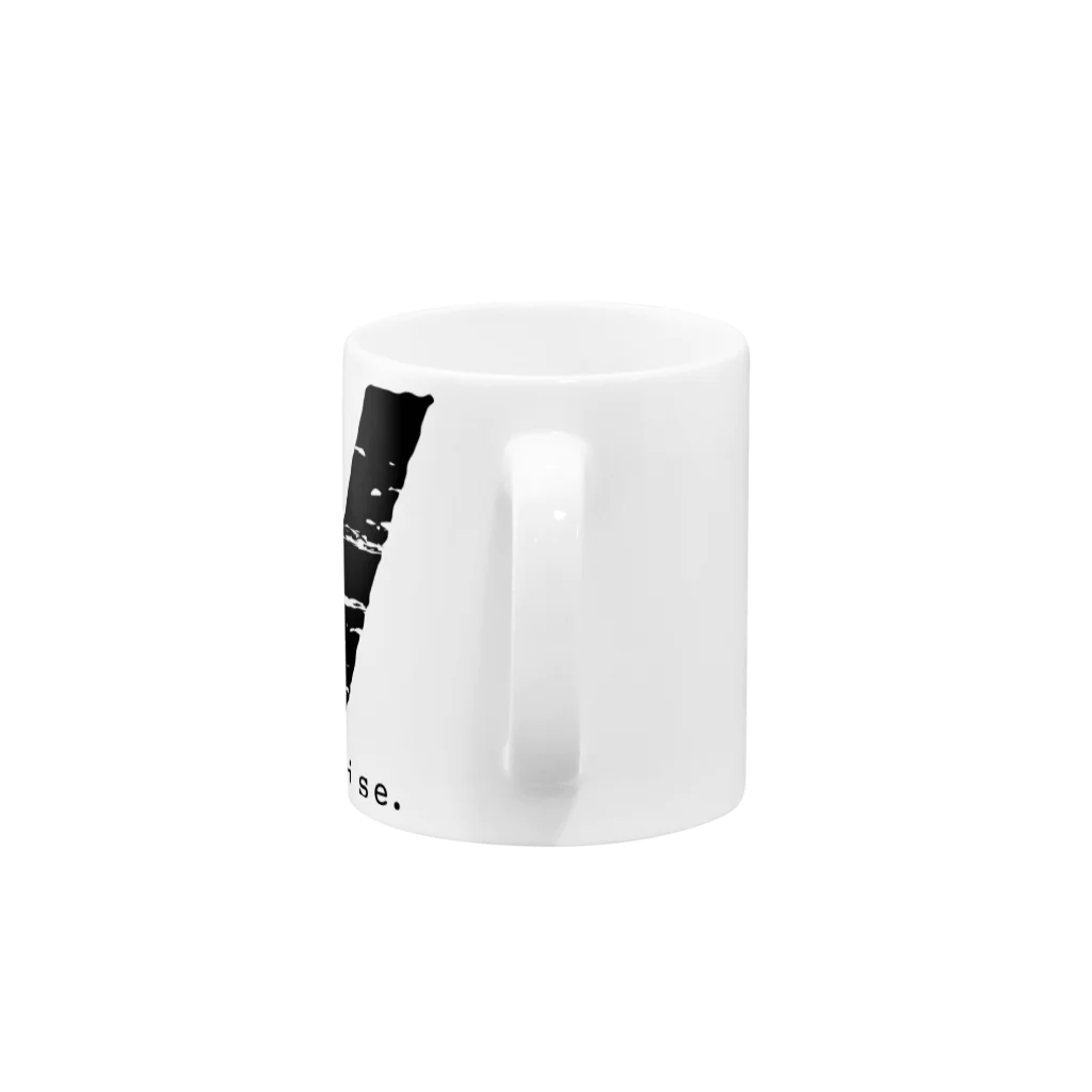 noisie_jpの【V】イニシャル × Be a noise. Mug :handle