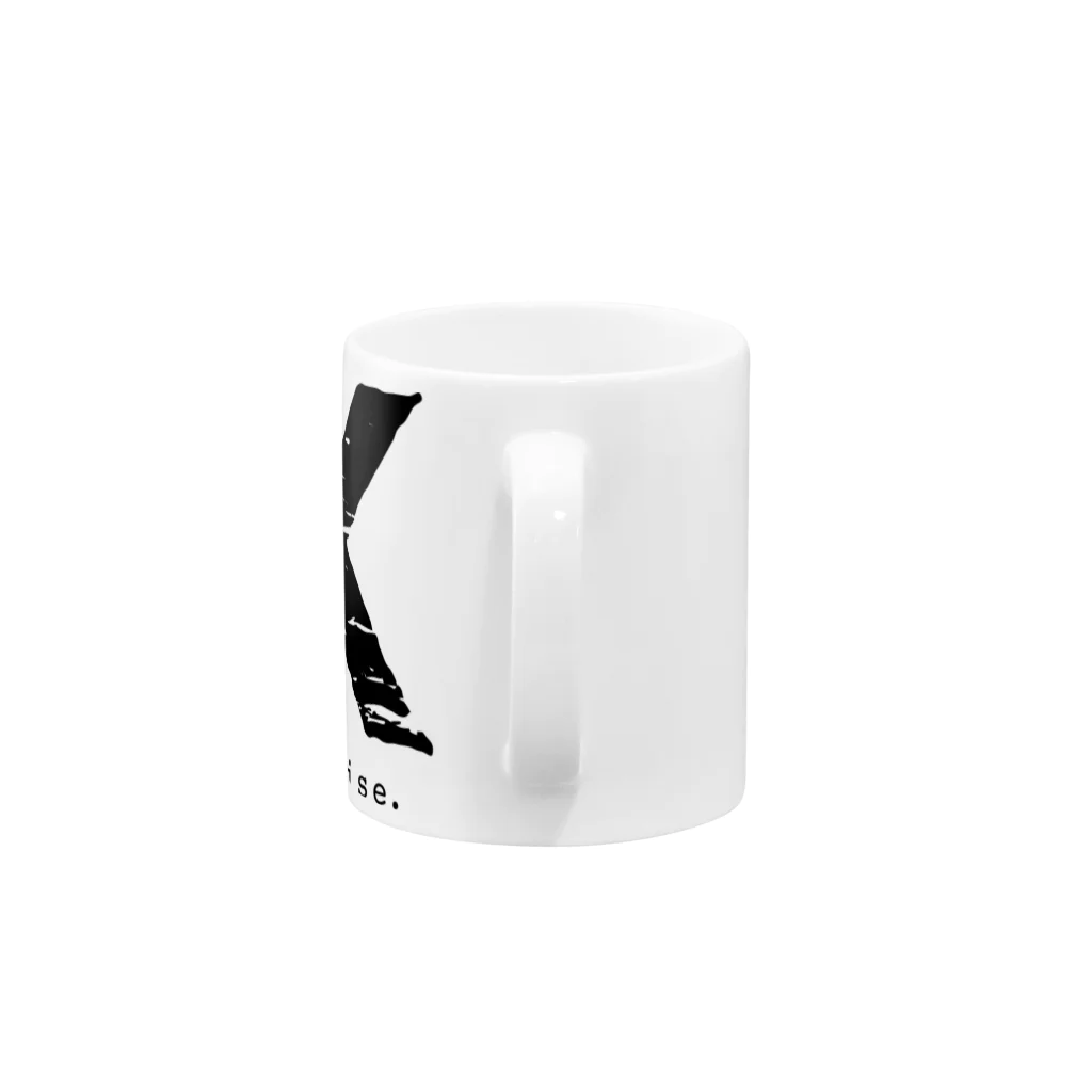 noisie_jpの【X】イニシャル × Be a noise. Mug :handle