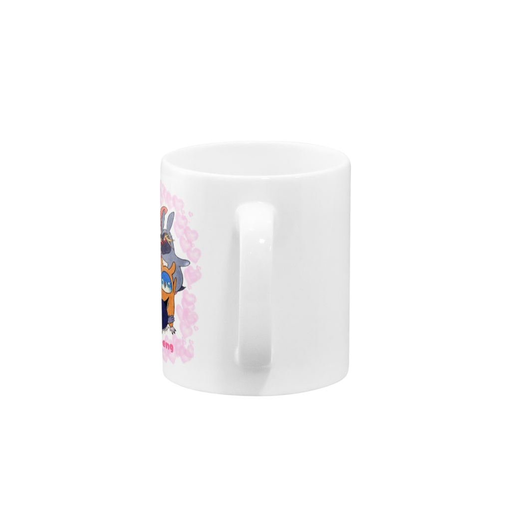 ヤママユ(ヤママユ・ペンギイナ)のうさぺん。(ハートフレーム) Mug :handle