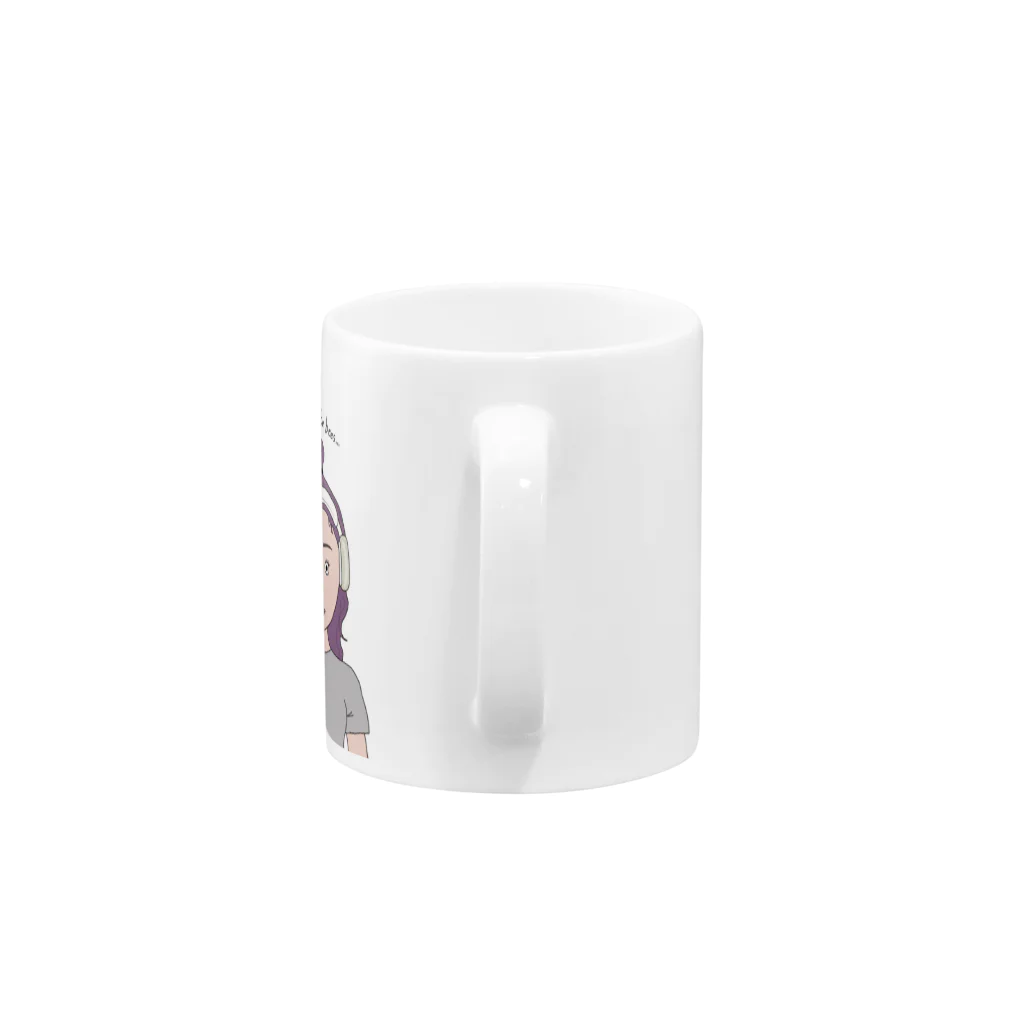 I wanna be beesのPurple hair girl  Mug :handle