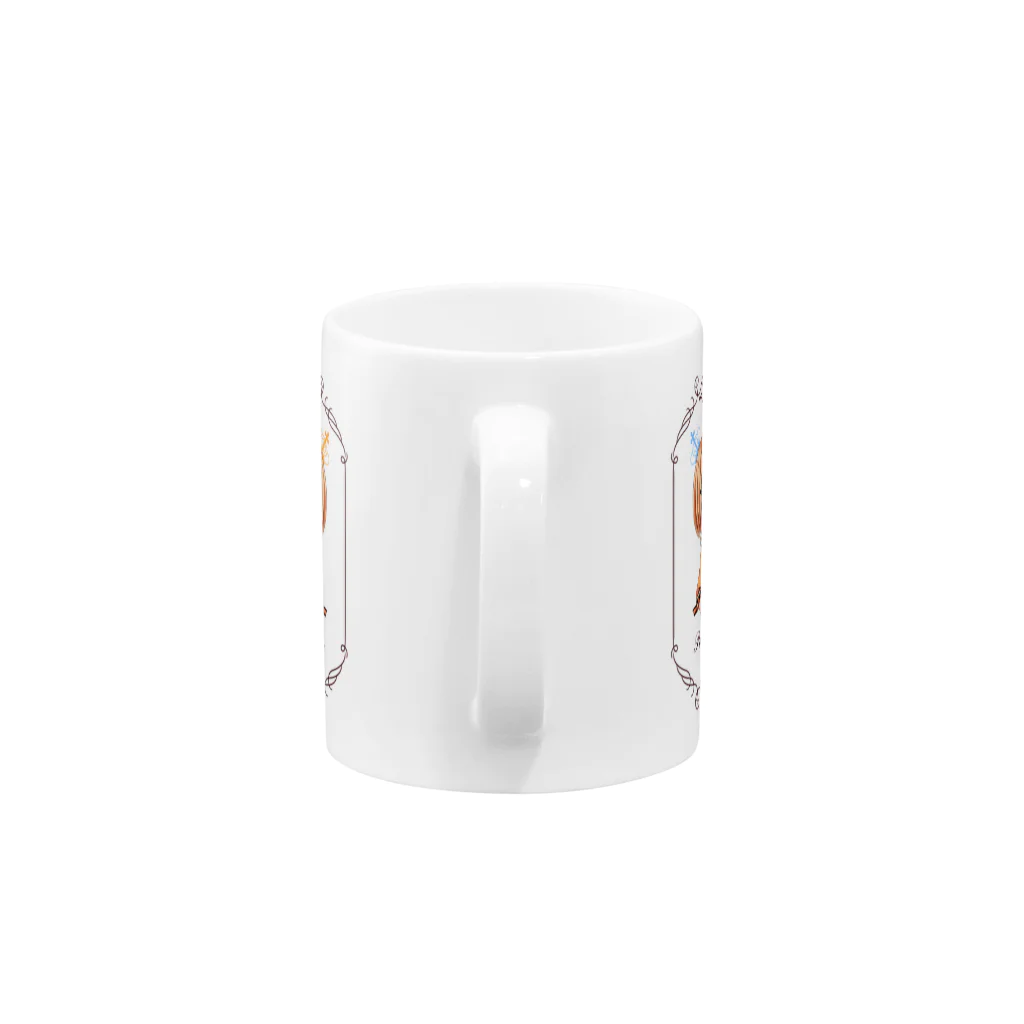 waponショップのおすわりぽわんちゃん Mug :handle