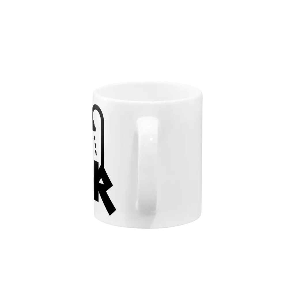 JUN_celloutのメタルシャワー  黒字 Mug :handle