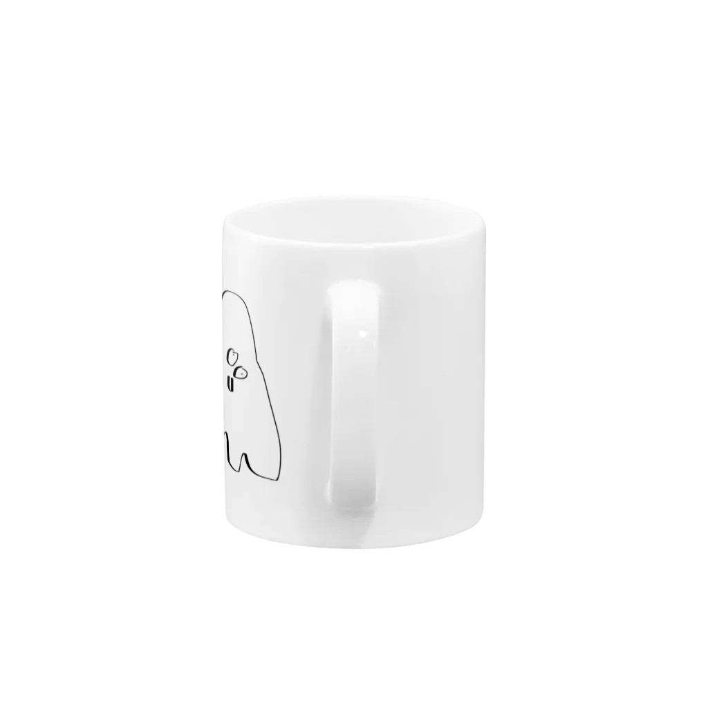 小道の毛繕いする猫 Mug :handle