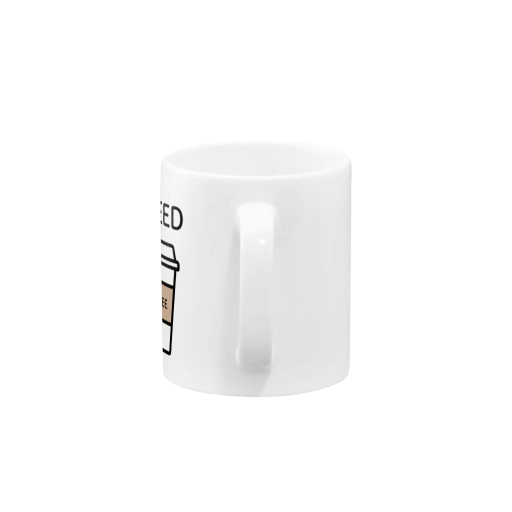 THIS IS NOT DESIGNのI NEED COFFEE Mug :handle