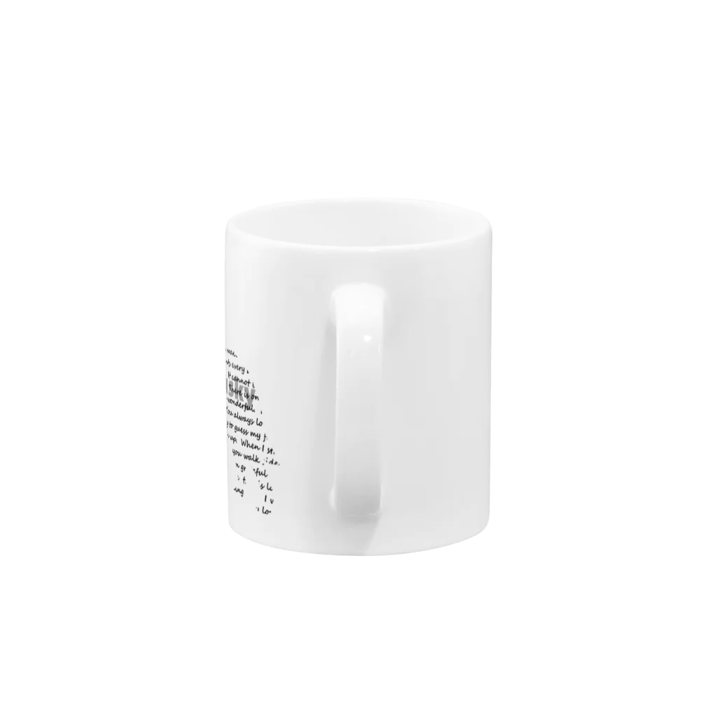 AtelierBoopのラブレター　ハスキー Mug :handle