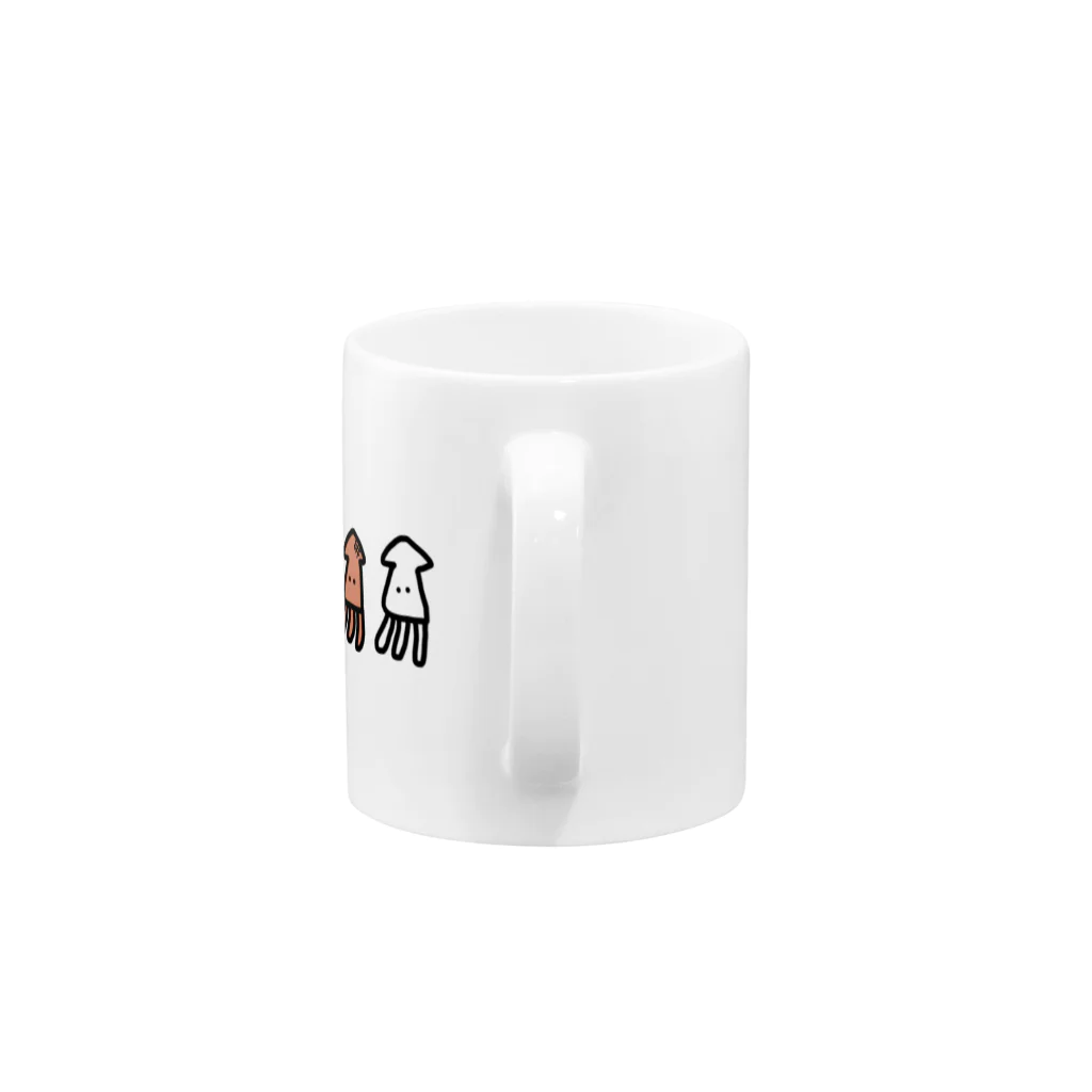 なでしこ@デザインのいか焼きイカいか Mug :handle