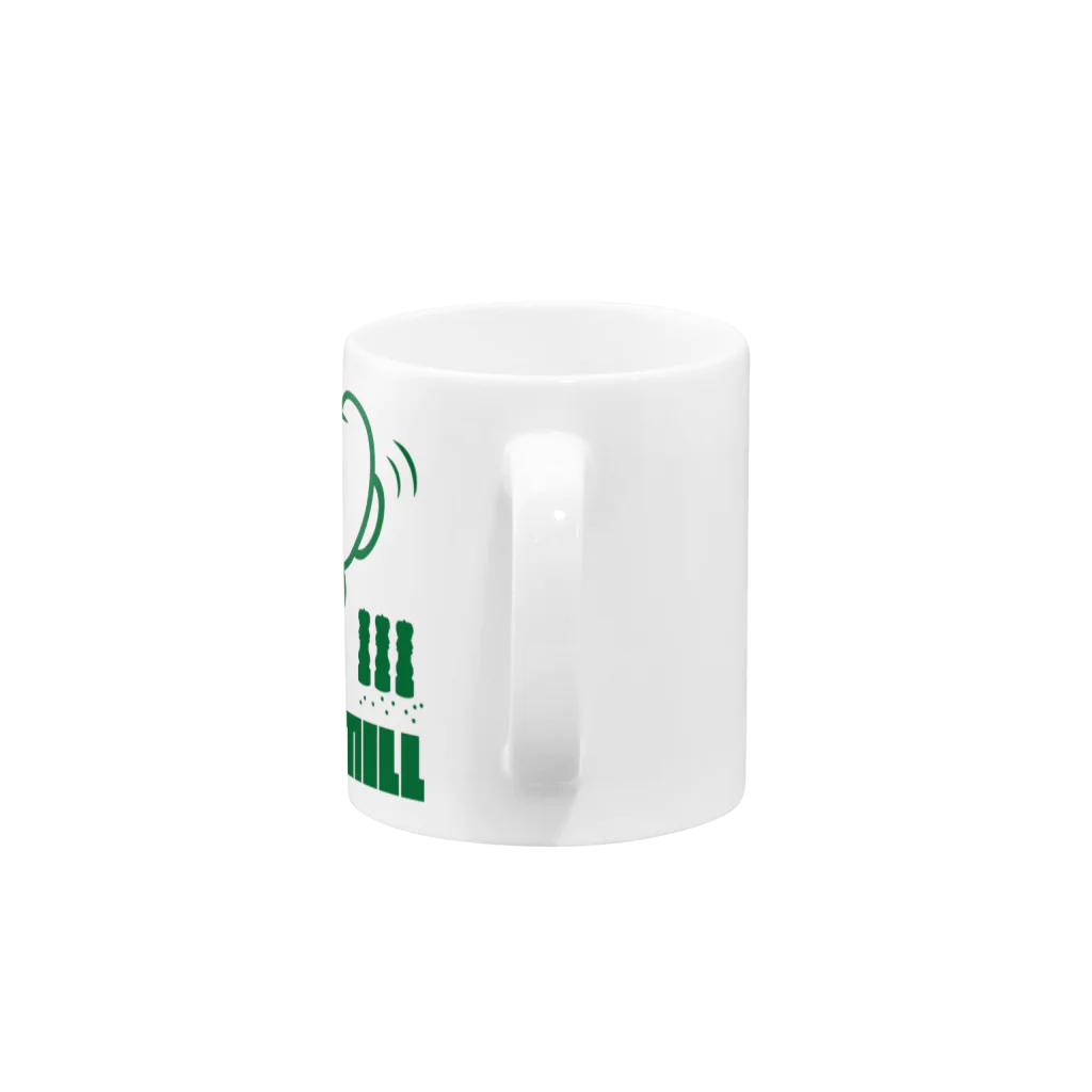 オノマトピアのペッパーミル・パフォーマンス（文字緑） Mug :handle