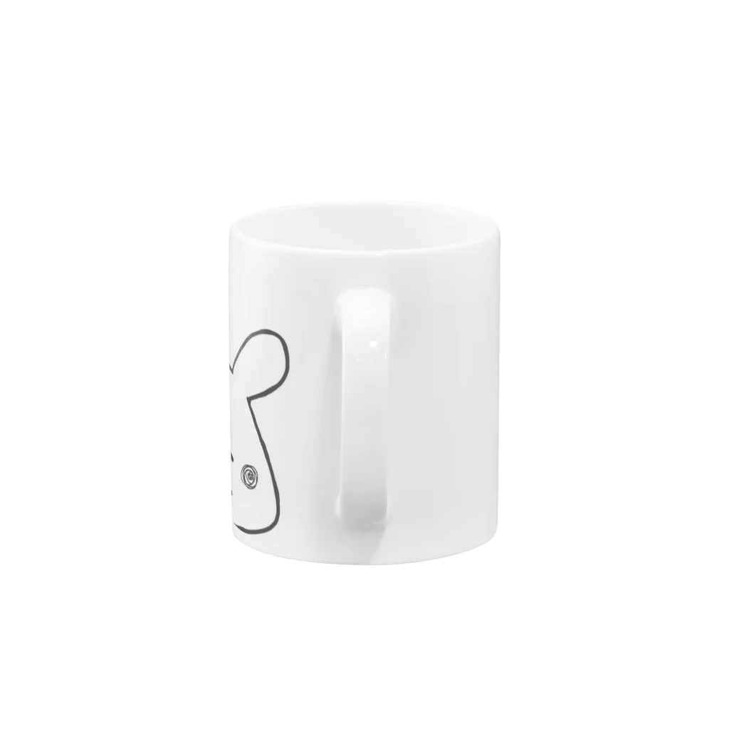 おいもち屋のうさでっぱ Mug :handle