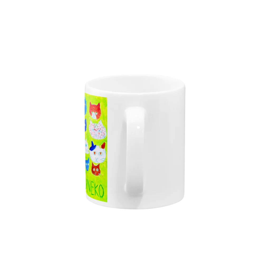 MIROKUちゃんのゆるかわゆるかわご近所ねこ集合 Mug :handle