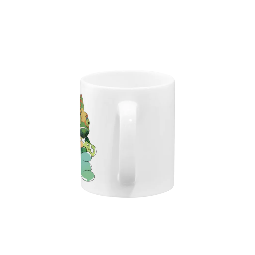 LusterAのエボシカメレオン Mug :handle