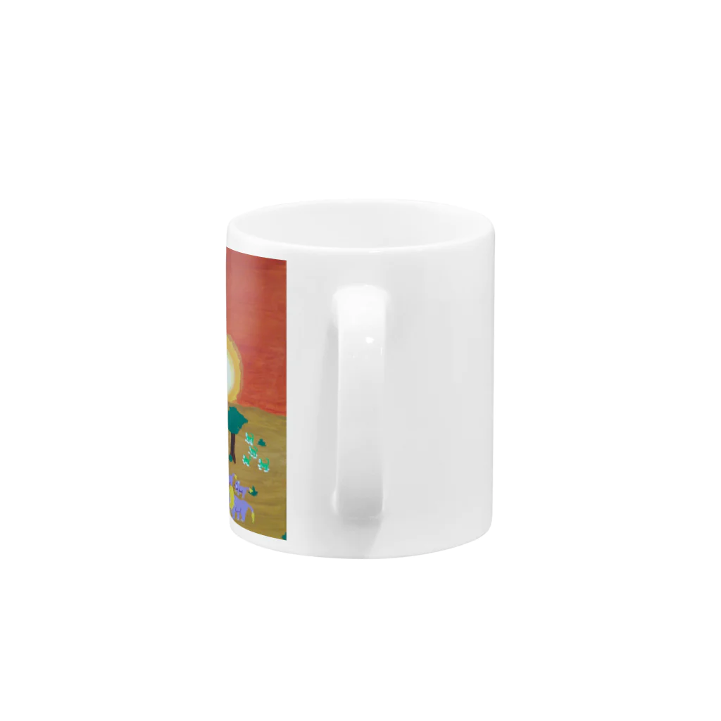 kammosquitoのカムくんのサバンナの動物たち Mug :handle