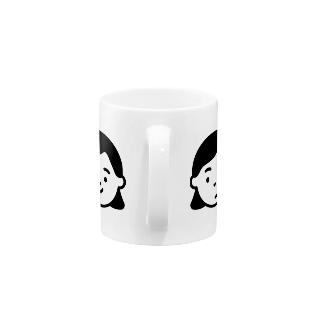 日常生活合同会社 オンライン事業部のマグカップ（いっ子ちゃん） Mug :handle