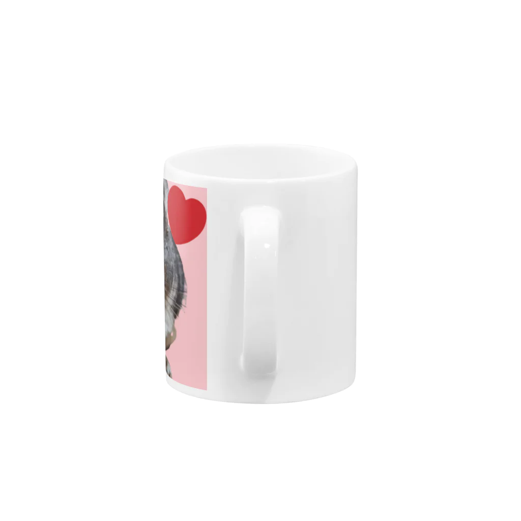 さおりんとチンチラのお家のチンチラブラックパール Mug :handle