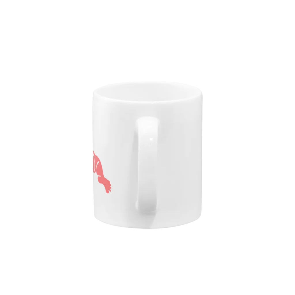 Atsushi TakeのA girl stretching Mug :handle