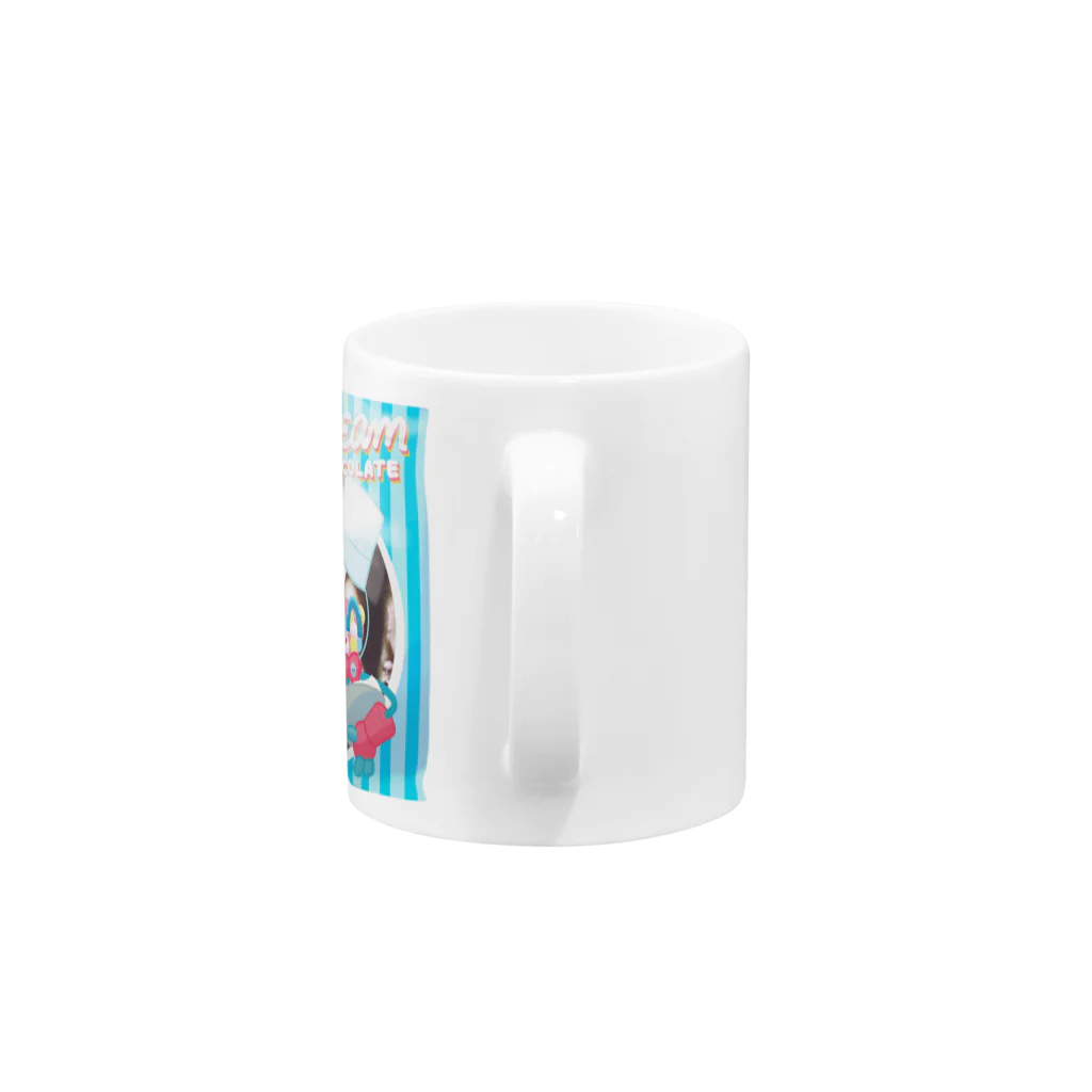 OZett shop COMET-SのPermanent Candy Series Cream Chocolate Mug :handle