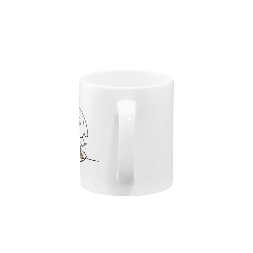 おイモョップのパスタを巻くいぬ Mug :handle