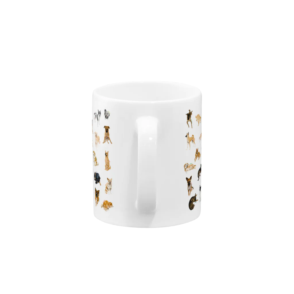 bananoaneの雑種犬マグカップ Mug :handle