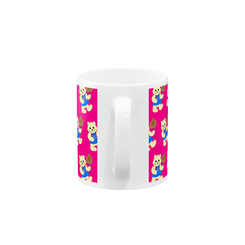 LUCKY CLUBのもみじまんじゅう棒ラッキーちゃん/ピンク Mug :handle