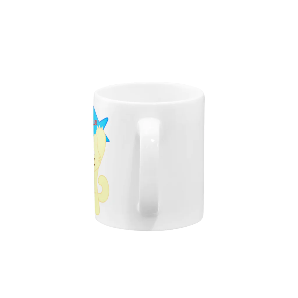 LUCKY CLUBのお魚獲ったぞラッキーちゃん Mug :handle