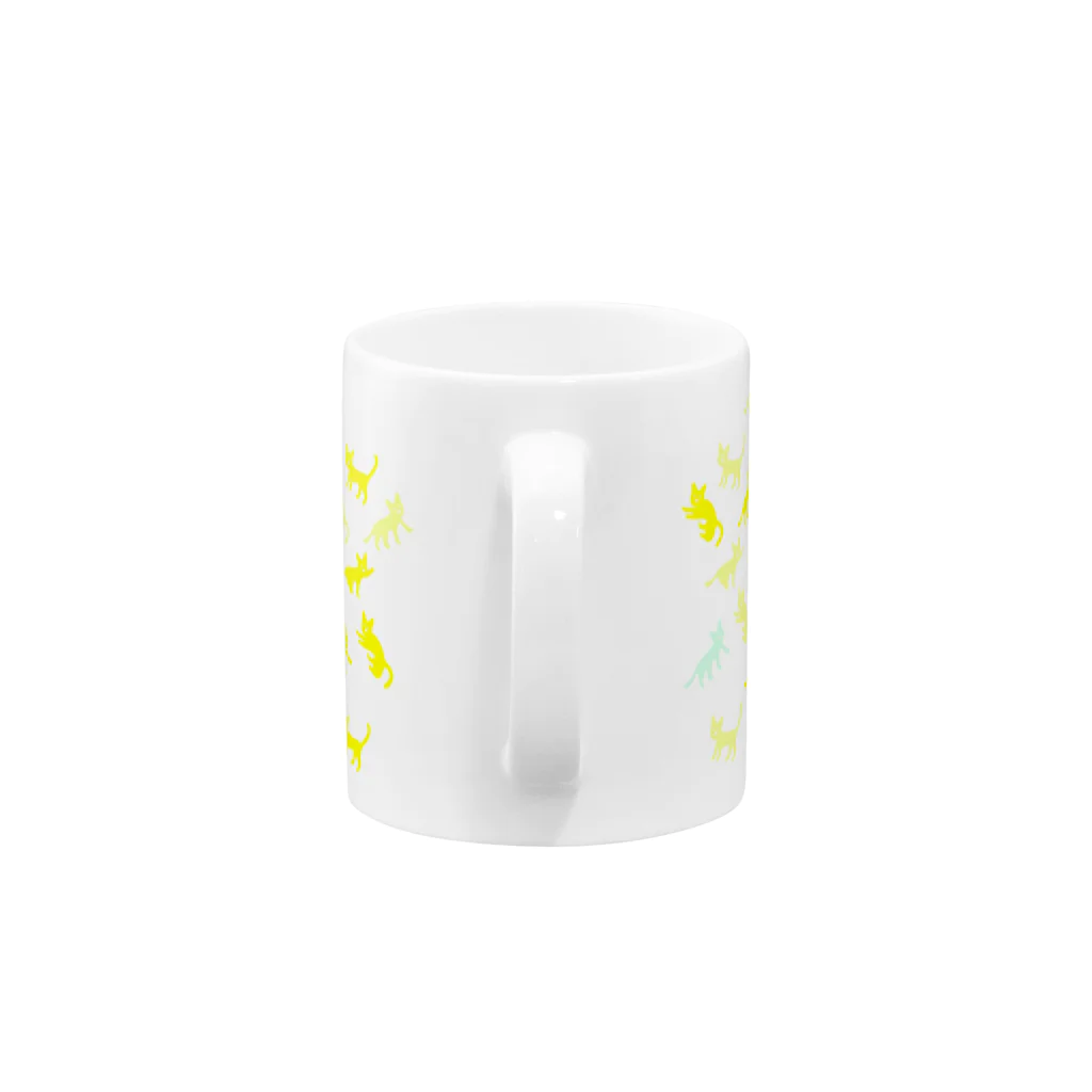 リーゼントおじさんの家のイッパイネコ黄 Mug :handle