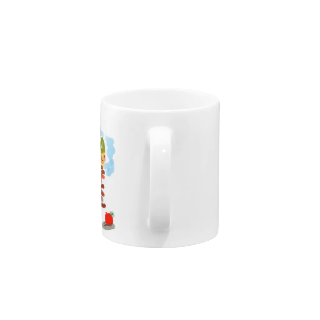 思うがままにのりんごをねらう人たち Mug :handle