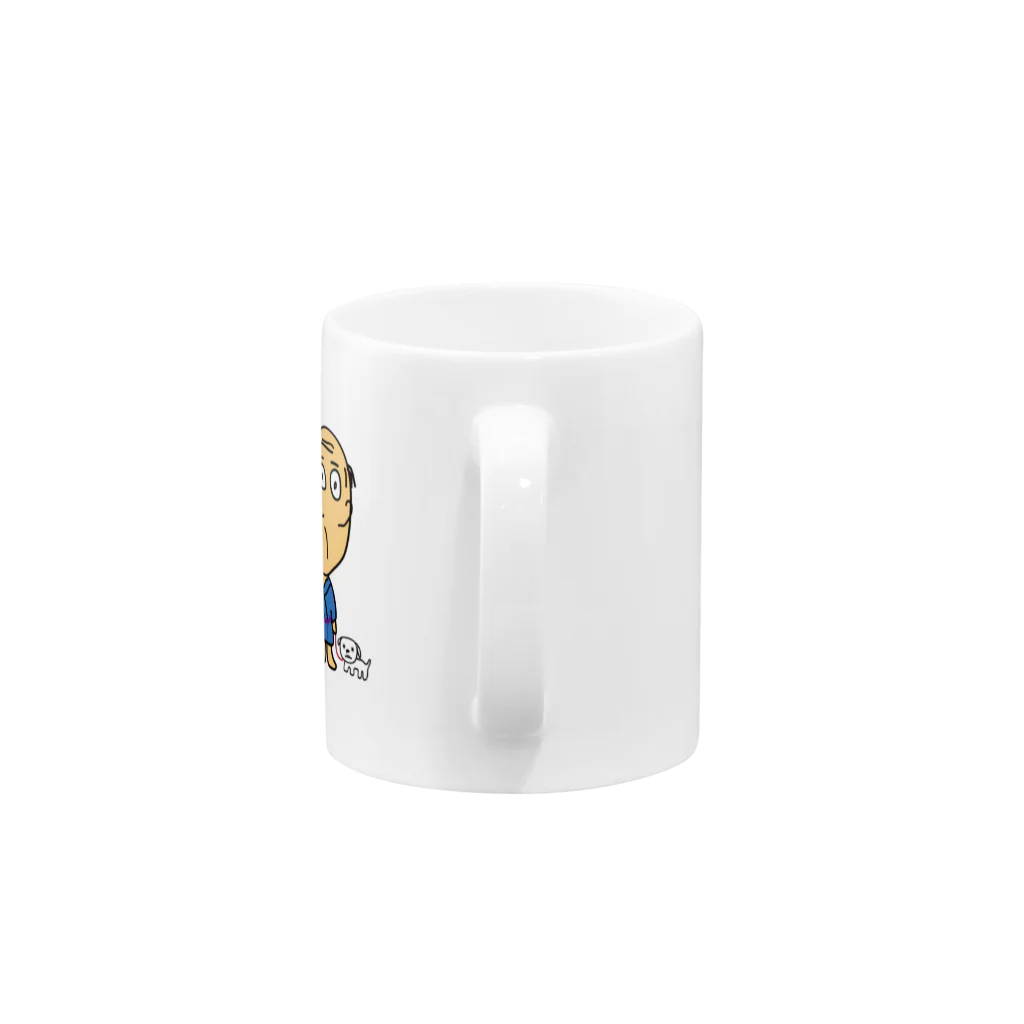 しゃくジイのみせのしゃくジイとイヌ Mug :handle