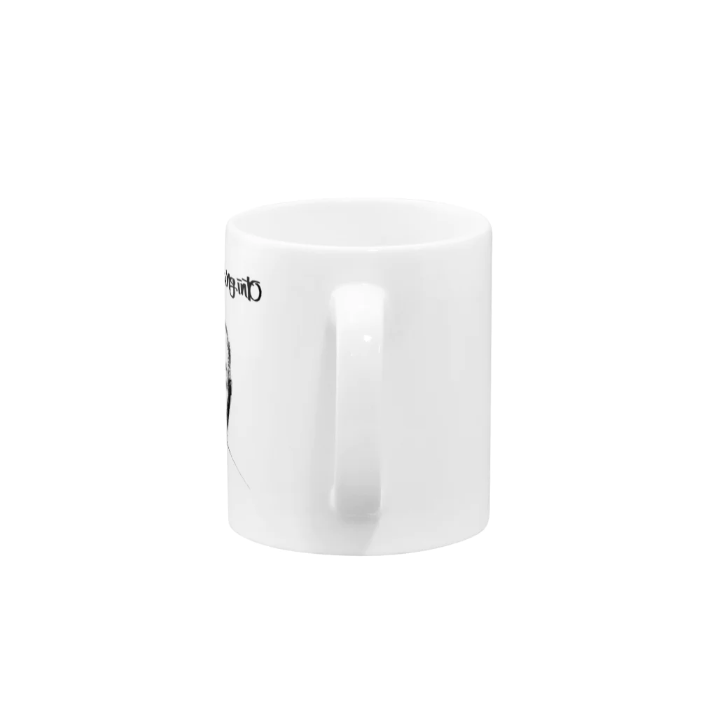 IROCOLONYの覗き顔シリーズ Mug :handle