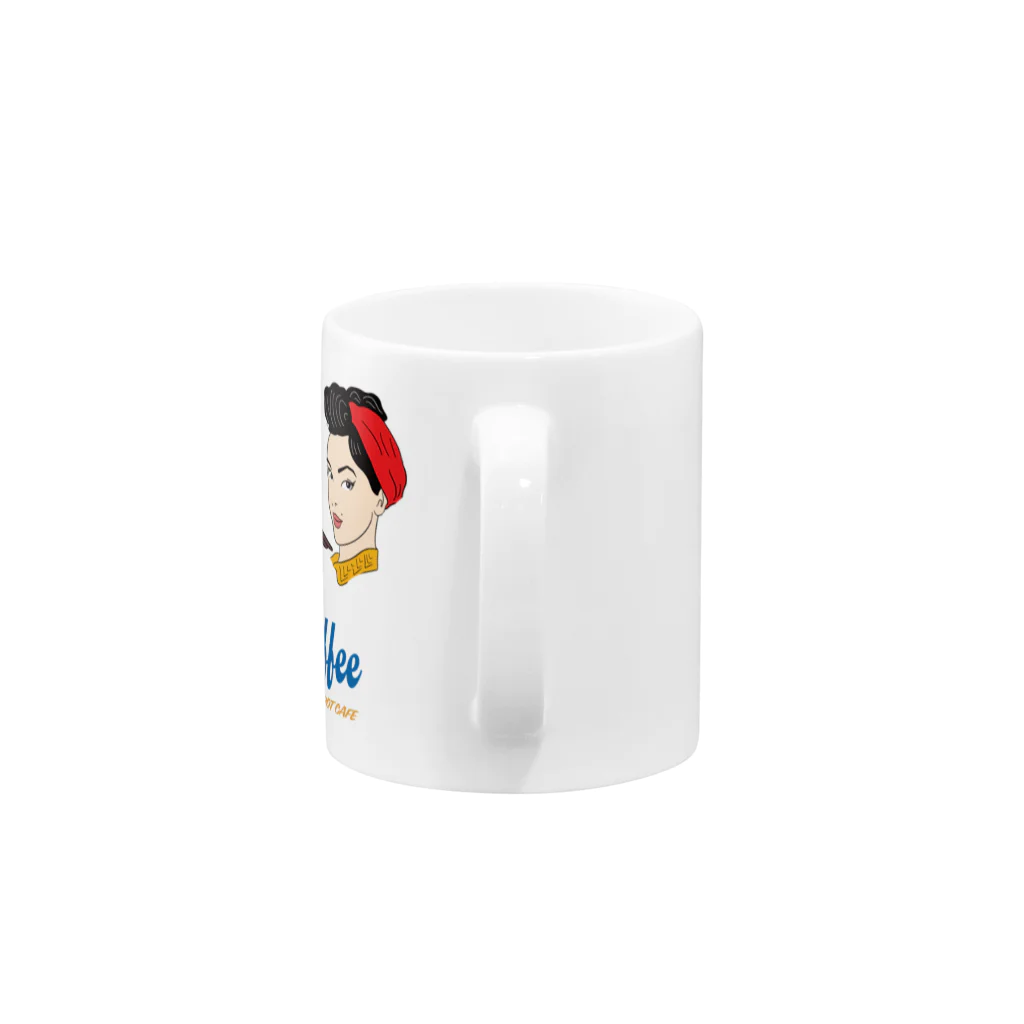 SHIGEのSTREET SPOT CAFE　coffeeイラスト Mug :handle