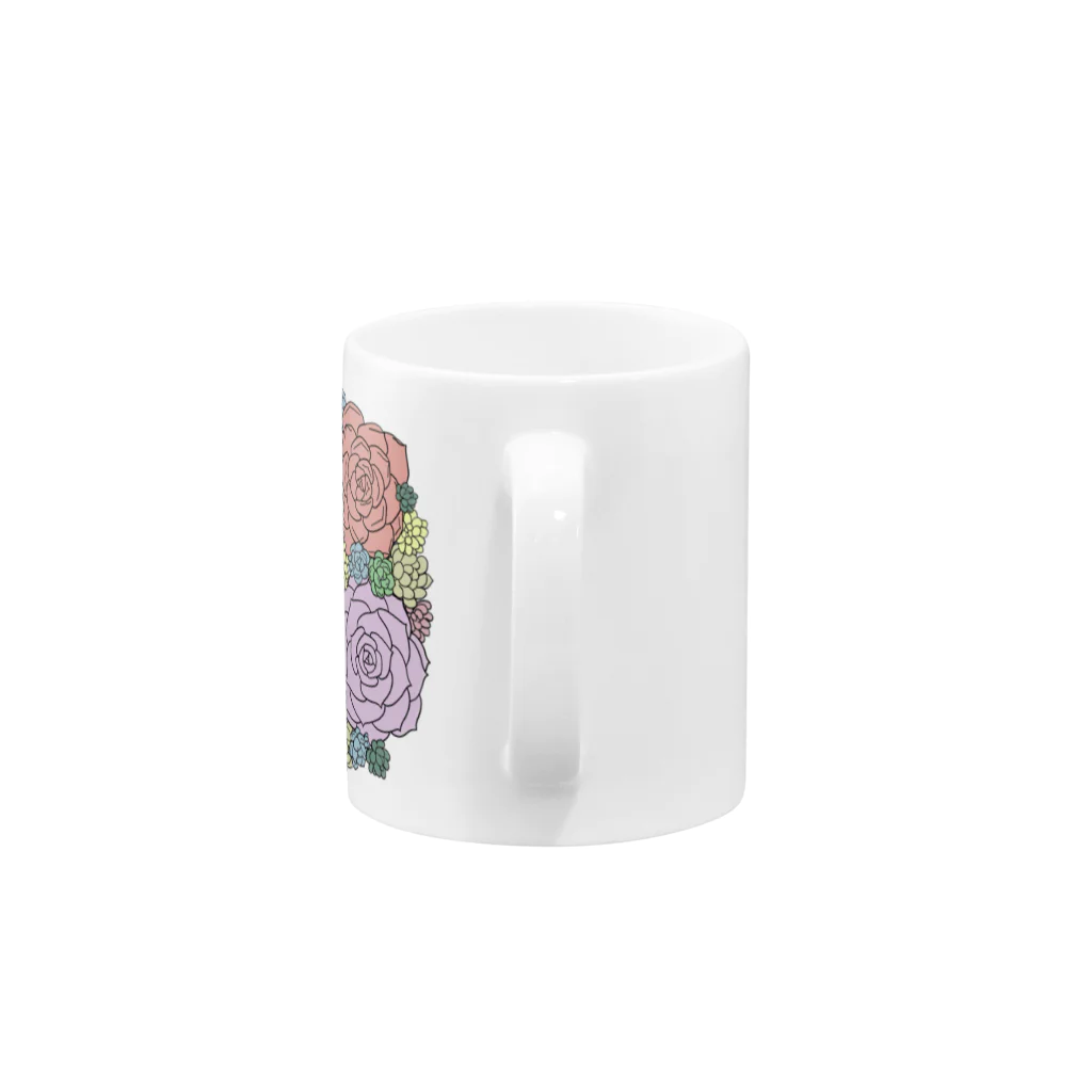 T’s succulentの多肉植物　寄植え編　vol.1 Mug :handle