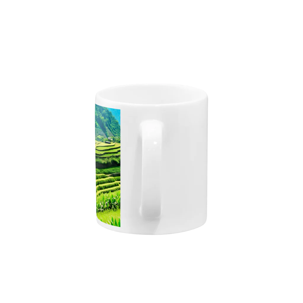 dolphineの日本の原風景　棚田 Mug :handle