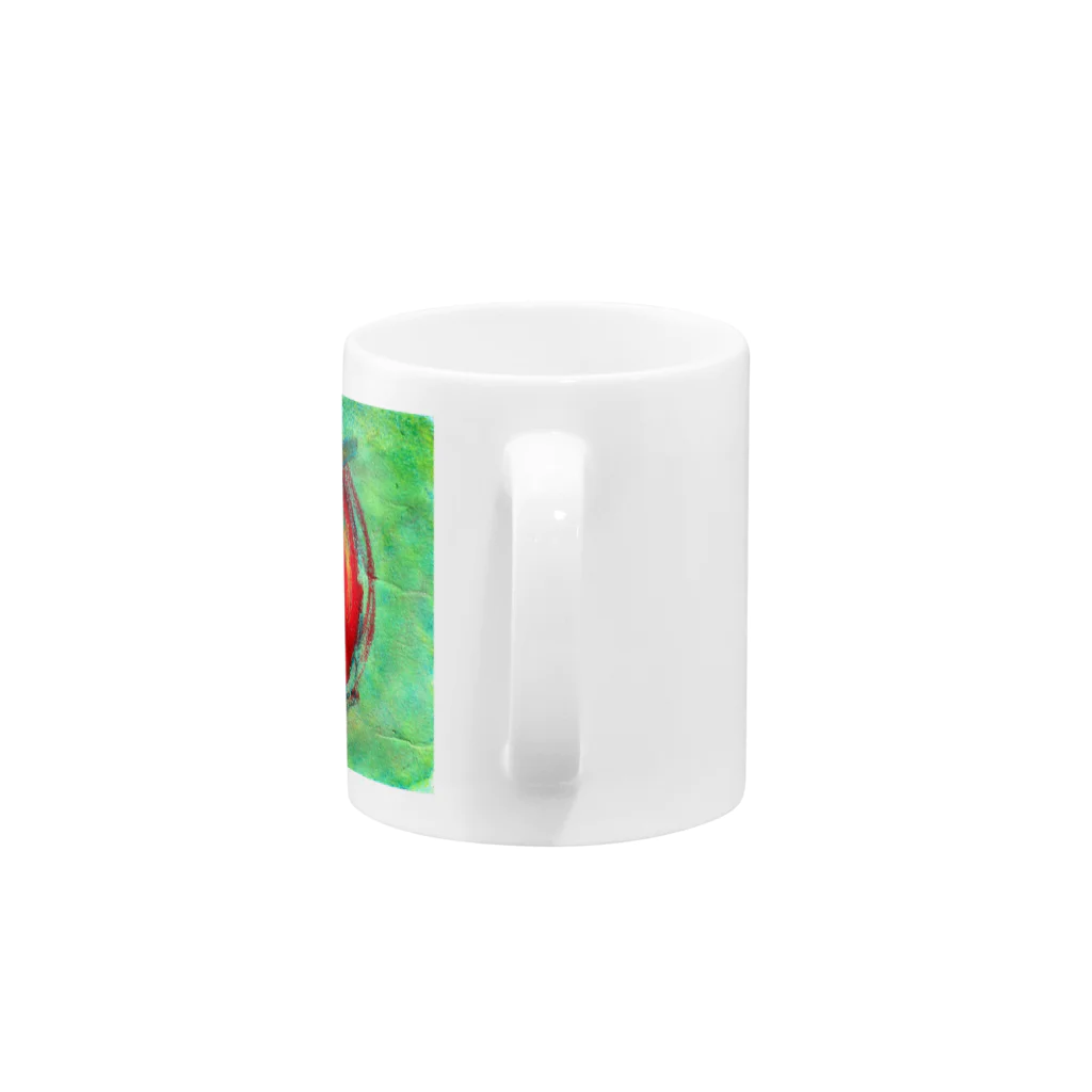 穂田ぽたのでっかいトマトの Mug :handle